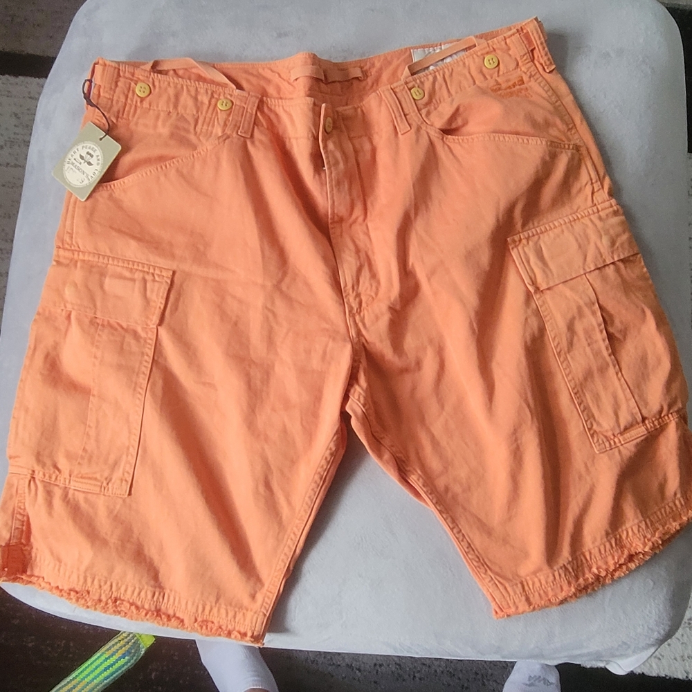 Mason's of Italy Orange Cargo Shorts 44" New